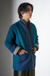 Lapel Teal Jacket Blue Indigo Shades